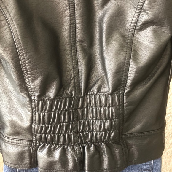“Say What” Black Leather Jacket, Size S - Picture 5 of 8